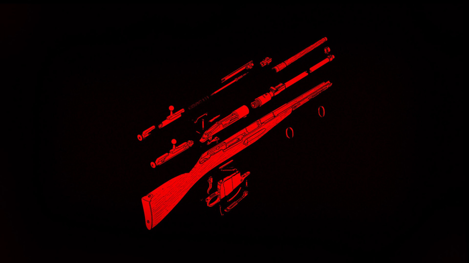 Red Bolt Action Rifle Rdo Wallpaper : illustration, red, Bolt action rifle, Mosin Nagant, line ...