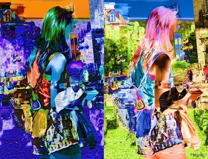 barva, zelená, textura, modrý, letní, dívka barva, zelená, textura, modrý, letní, dívka