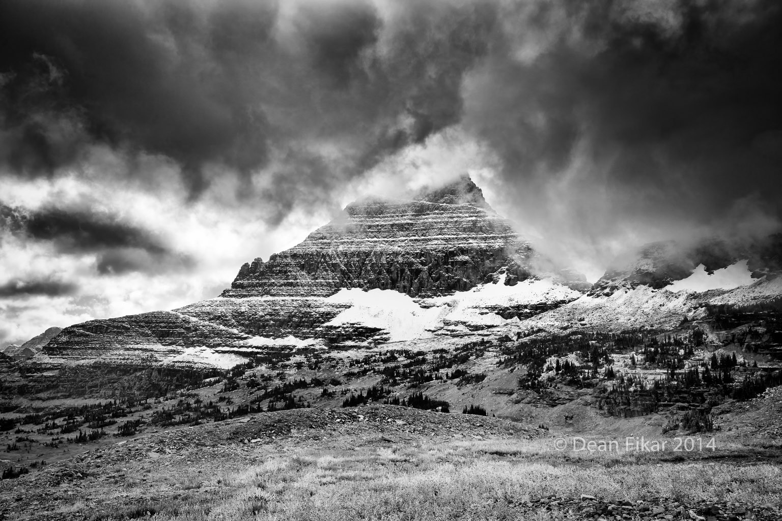 Wallpaper : sky, cloud, black and white, mountainous landforms ...