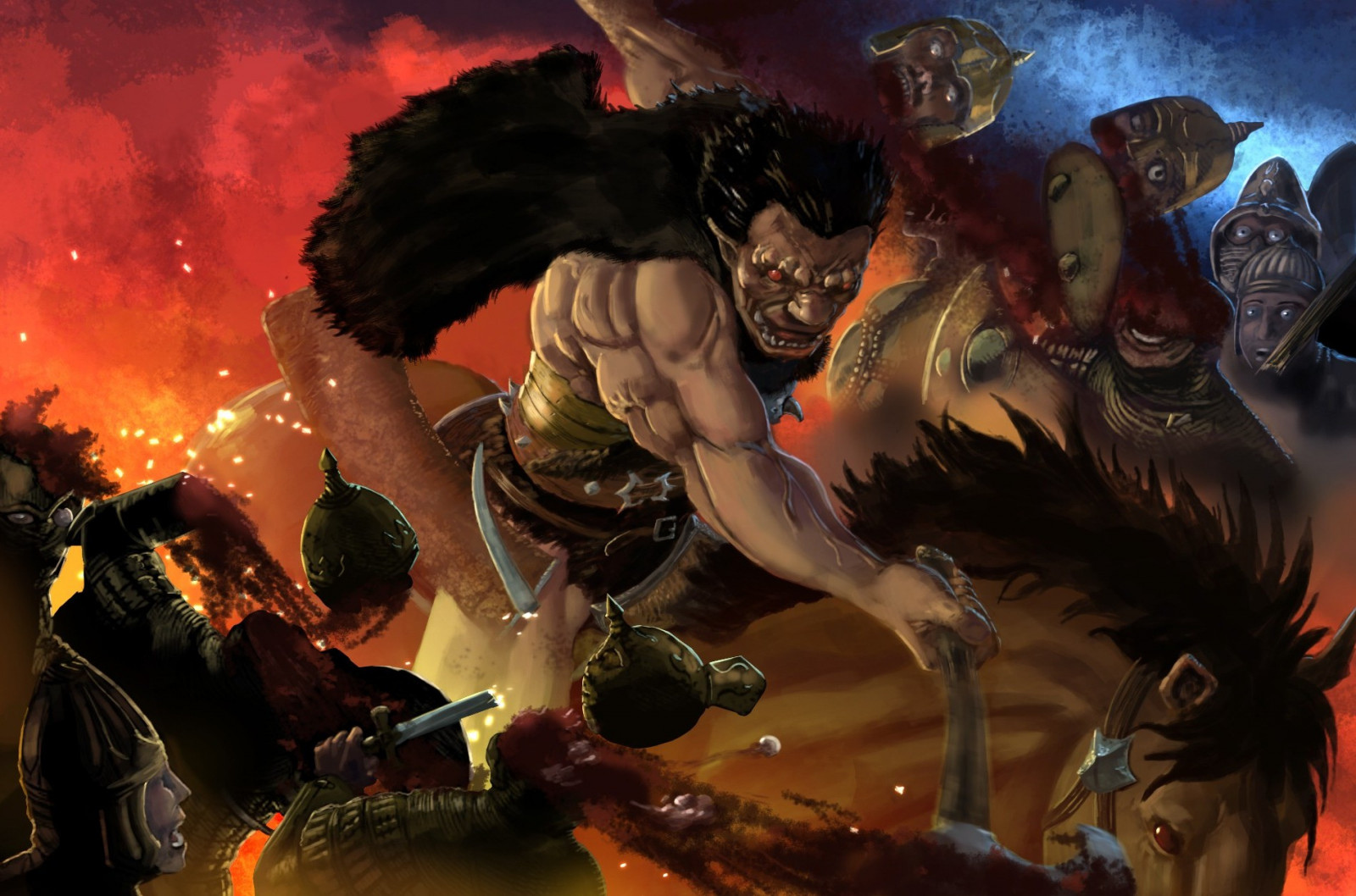 Berserker, Kentaro Miura, Comics, Zodd, Mythologie, Bildschirmfoto, Warlord, Computer-Tapete, Pc spiel, Comic-Buch, 1900x1257 px