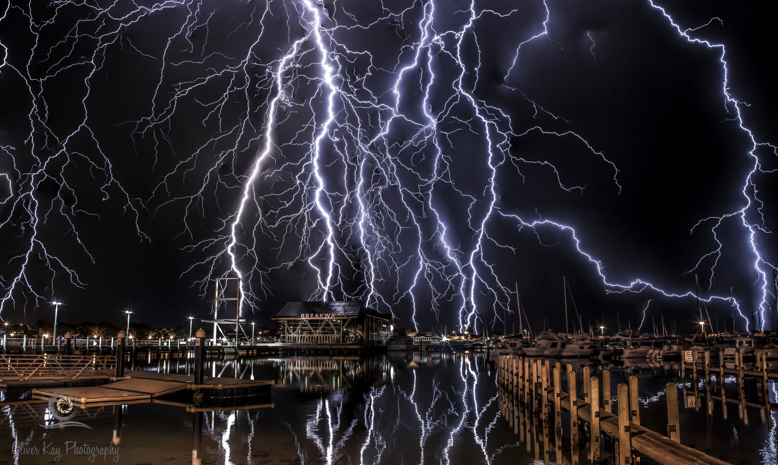 oceán, odraz, odrazy, krajina, přístav, krajiny, dlouho, expozice, přístav, Austrálie, Blesk, západní Austrálie