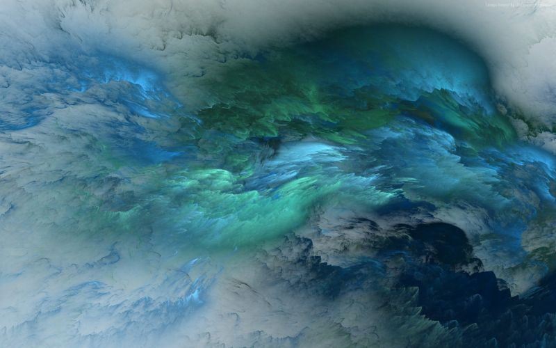 moře, abstraktní, modrý, fraktální, atmosféra, mrak moře, abstraktní, modrý, fraktální, atmosféra, mrak