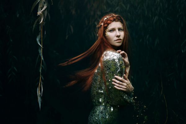 ženy,ryšavý,portrét,Bella Kotak Fotograf,krása,tma