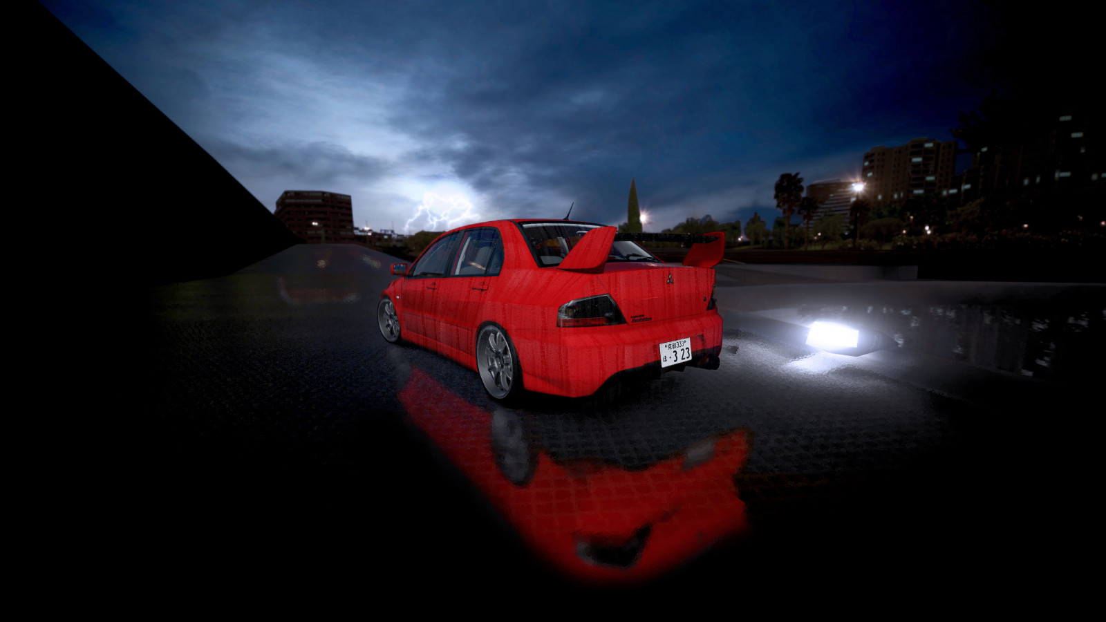 kontrast, Miasto, noc, samochód, czerwony, odbicie, niebo, pojazd, Błyskawica, burza, samochód sportowy, Evo, napędowy, Samochodem wyczynowym, północ, lekki, koło, ciemność, zrzut ekranu, Tapeta komputerowa, Projekt motoryzacyjny, Samochody zewnętrzne, Samochód kompaktowy, pojazd silnikowy, Sposób transportu, Samochód miejski, Samochód średniej wielkości, Pełny rozmiar samochodu, Oświetlenie samochodowe