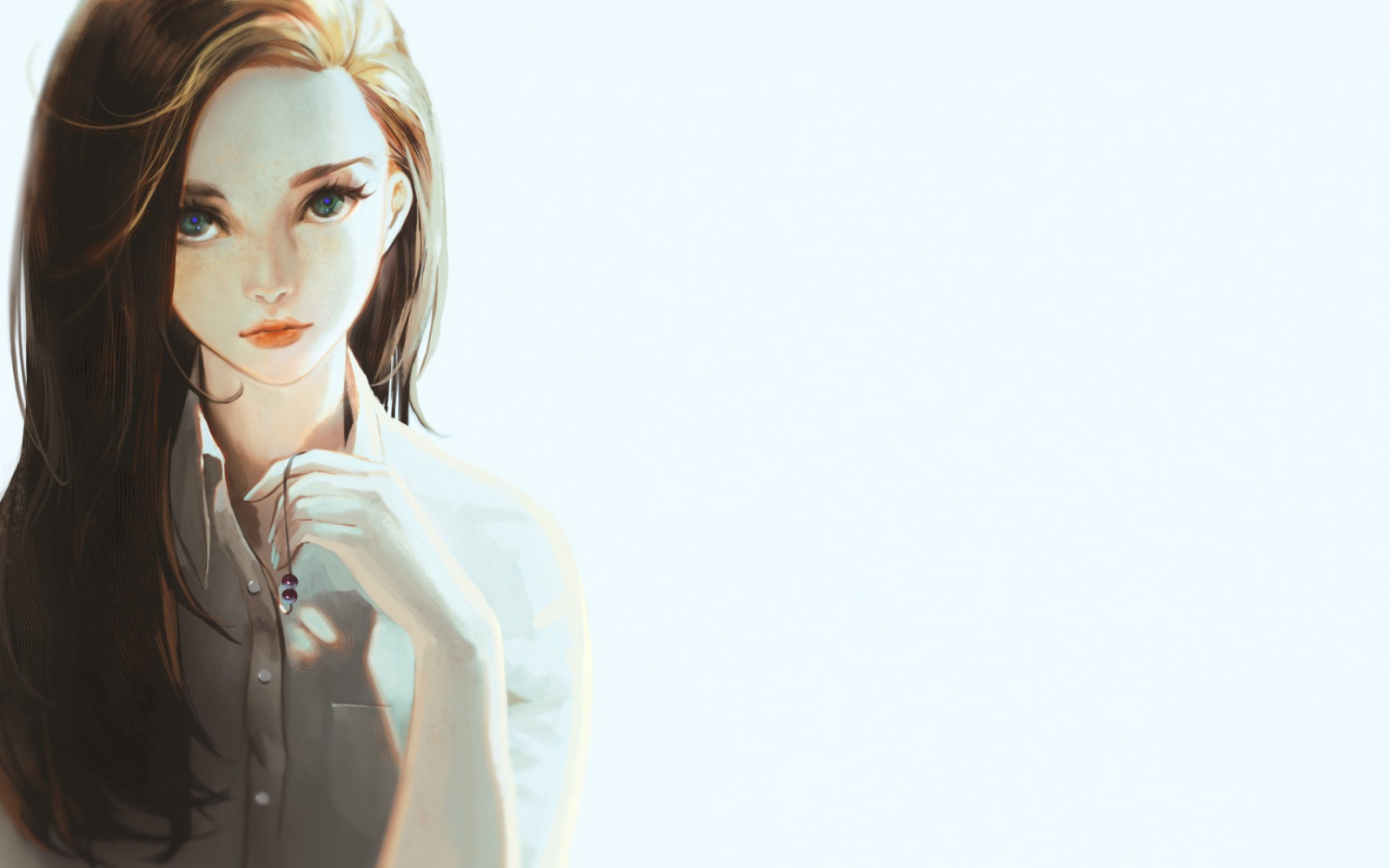 Weiß, Frau, Modell-, Porträt, lange Haare, Brille, Fotografie, Kleid, Mode, Haar, Ilya Kuvshinov, Frühling, Person, Haut, Kleidung, Schönheit, blond, Frisur, Portraitfotografie, Fotoshooting, braune Haare, Vision Pflege, Eyewear