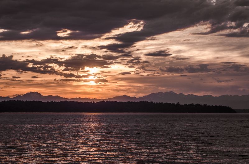 slunečnímu záření, krajina, západ slunce, moře, záliv, jezero slunečnímu záření, krajina, západ slunce, moře, záliv, jezero