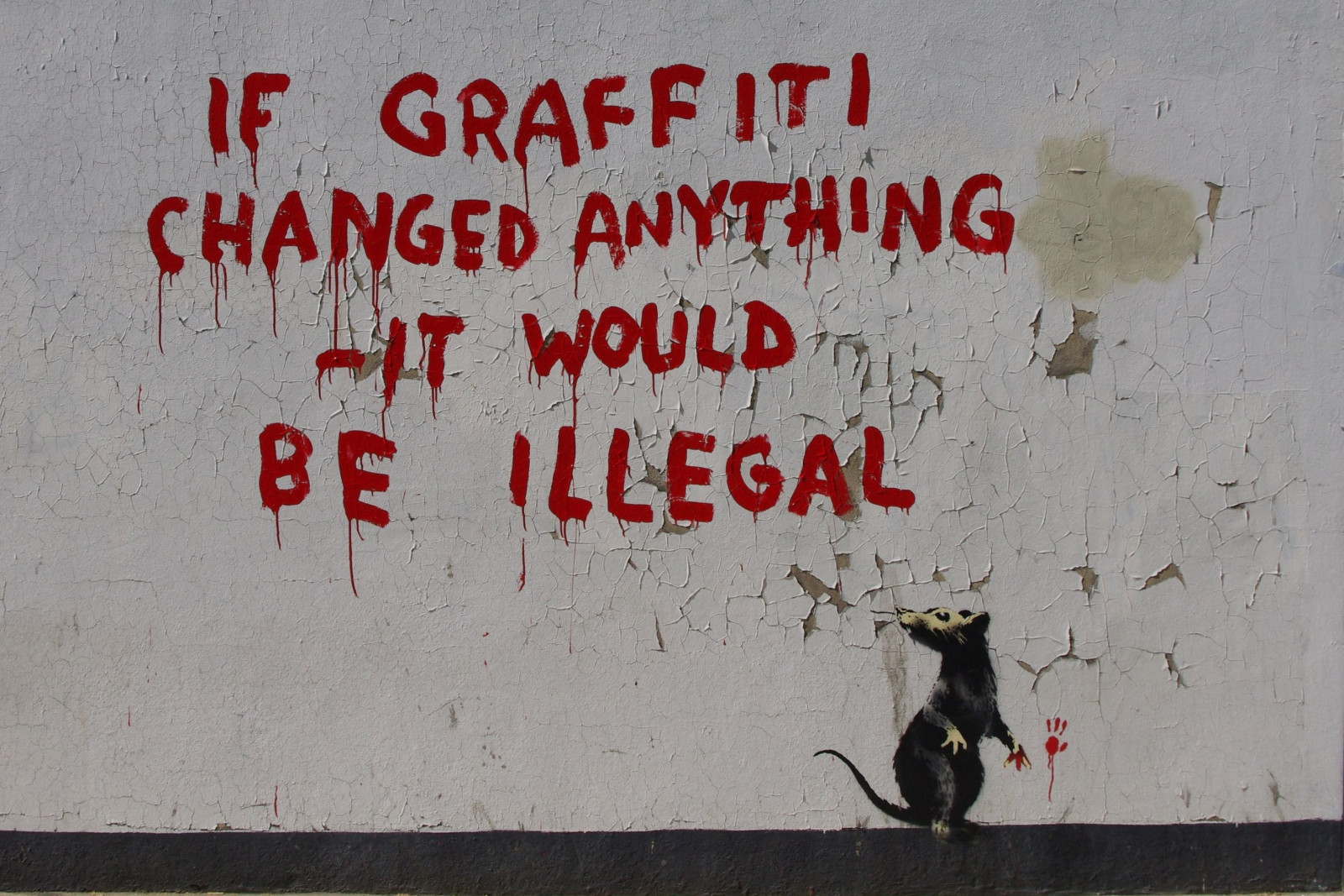 Banksy, grafiti, beton