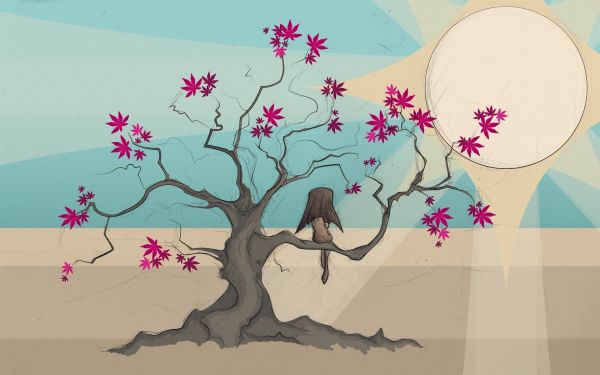 1680x1050 px,Traditional Artwork,trees
