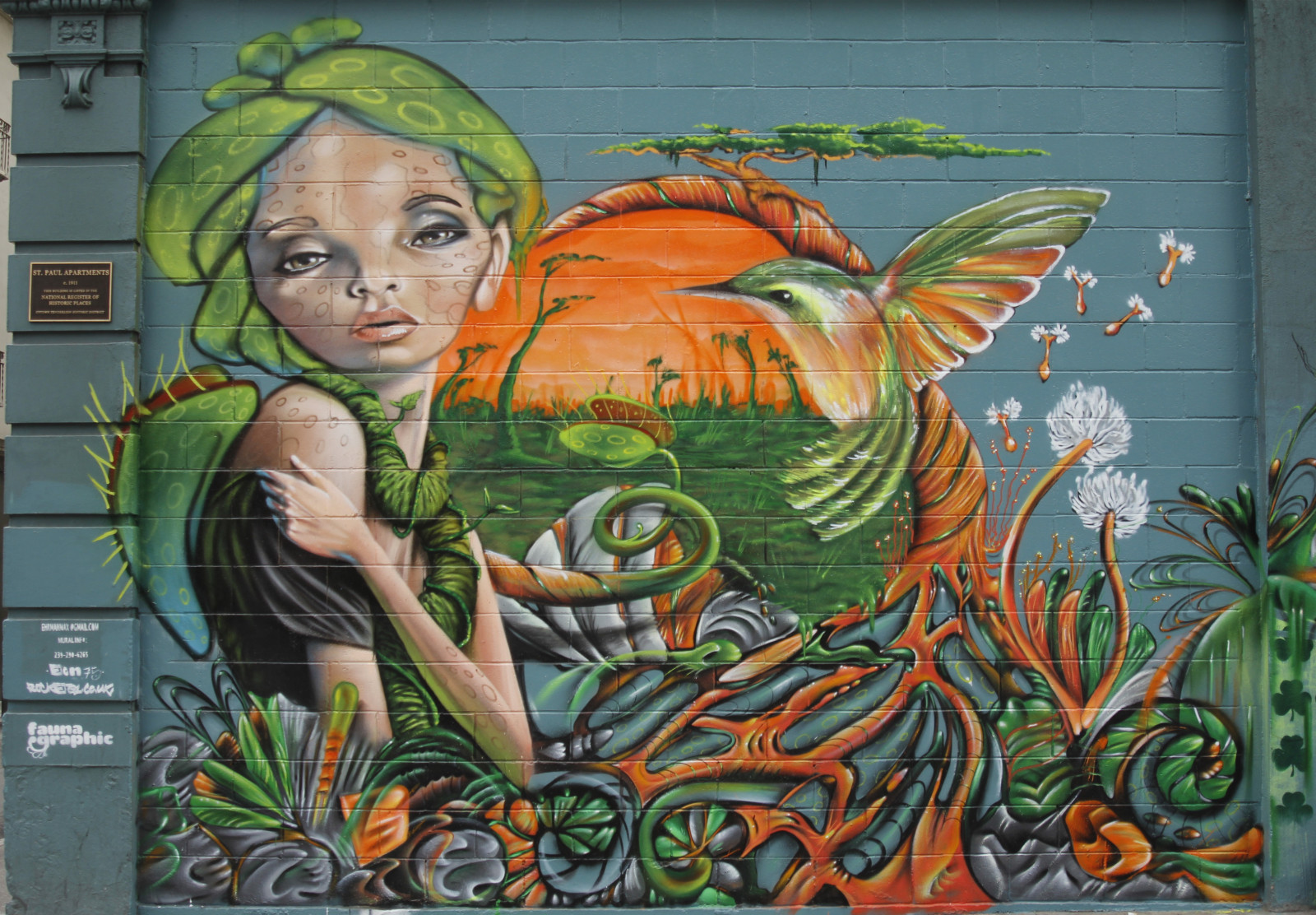 California, strada, UK, piante, verde, uccello, Londra, ARTE, natura, ragazza, fauna, Manchester, graffiti, 3D, murale, San, Francisco, etichetta, Sheffield, Leeds, stile, razzo, biologico, 75, commissione, assumere, eone, rocket01, Eon75, faunagraphic