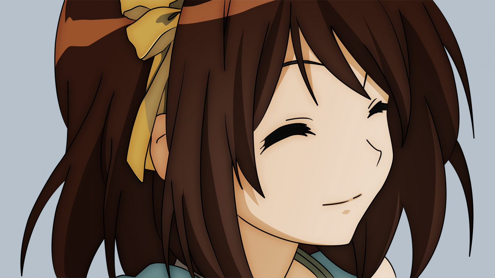 ilustrace, anime, černé vlasy, Melancholie Haruhi Suzumiya, Suzumiya Haruhi, Suzumiya Haruhi no Yuutsu, mangaka