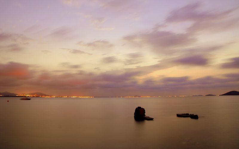 sunlight, landscape, sunset, sea, city, bay sunlight, landscape, sunset, sea, city, bay