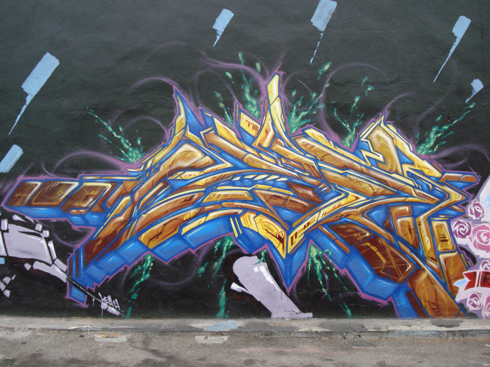 จิตรกรรม, กระบี่, กราฟฟิตี, ศิลปะบนท้องถนน, ภาพจิตรกรรมฝาผนัง, ศิลปะ, losangeles, awr, msk, seventhletter