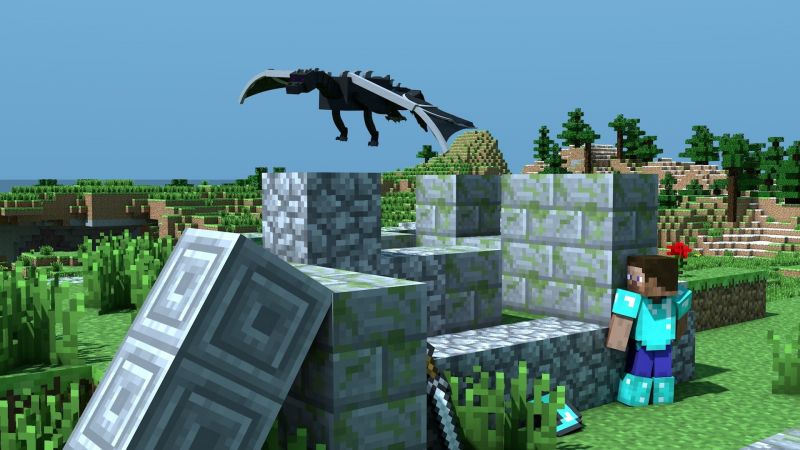 Minecraft, brnění, Enderdragon, Snímek obrazovky, ekosystém, 1920x1080 px Minecraft, brnění, Enderdragon, Snímek obrazovky, ekosystém, 1920x1080 px