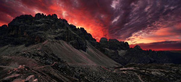 sunlight,landscape,mountains,sunset,Italy,rock