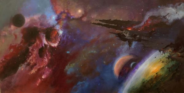 space,planet,spaceship,stars,album covers,Skull Face