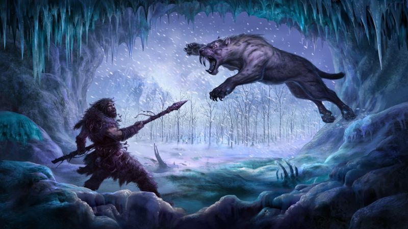 zvěř, fantasy umění, umělecká díla, tygr, drak, jeskyně zvěř, fantasy umění, umělecká díla, tygr, drak, jeskyně