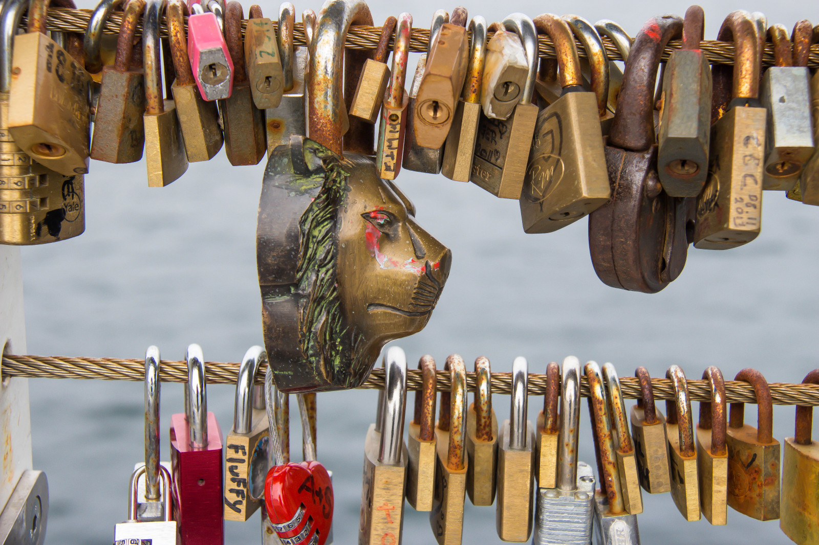 Wallpaper love, wood, bridge, Denmark, lock, Copenhagen, Bro, ART