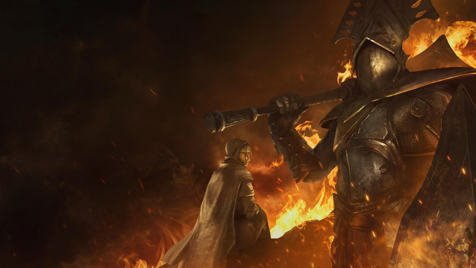 Wallpaper Demon's Souls, video games, video game characters, armor