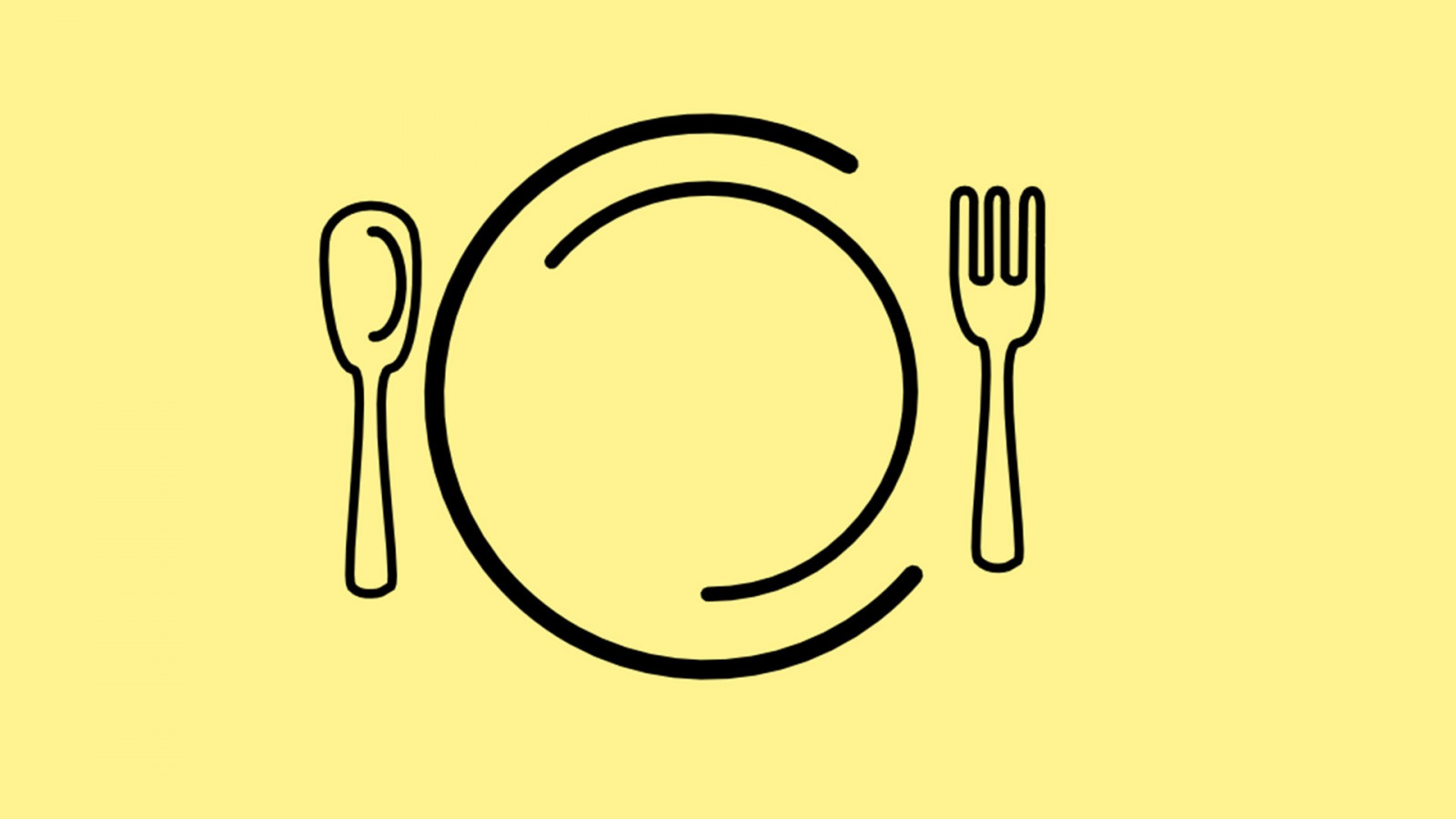 Wallpaper illustration, text, logo, fork, circle, spoons, brand