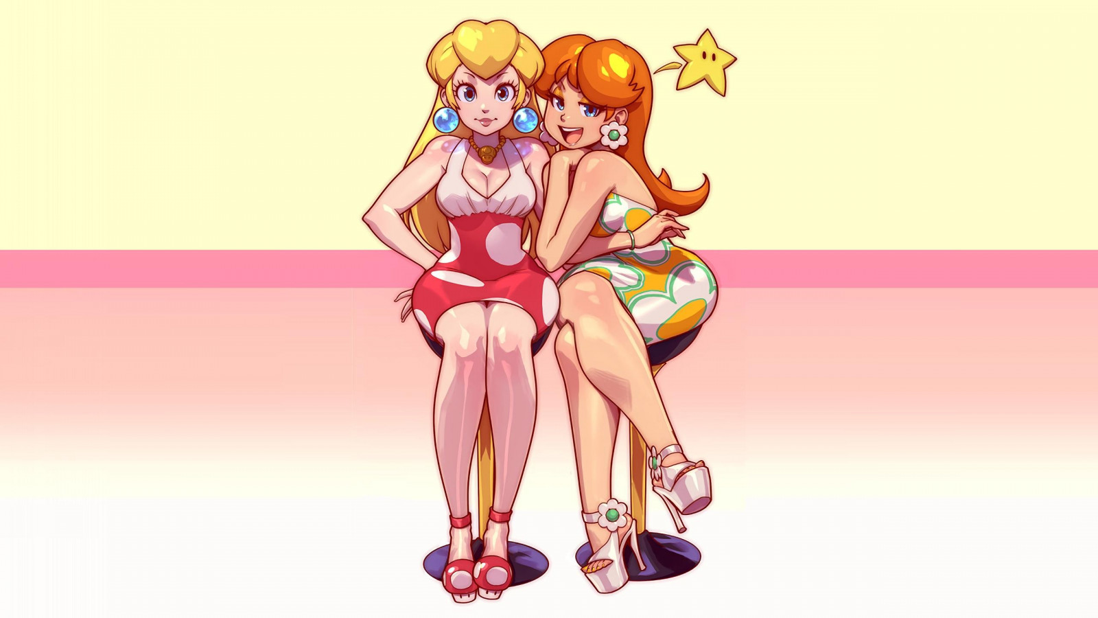 illustrazione, anime, cartone animato, Super Mario, pesca, principessa Peach, Margherita