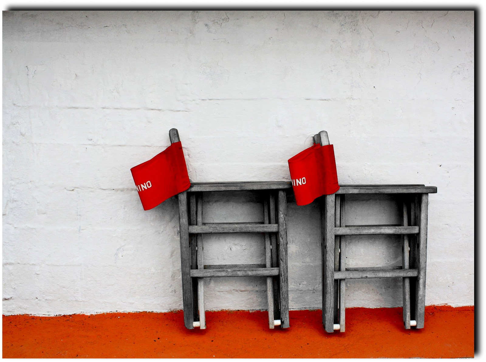 Červené, židle, prozkoumat, přední strana, rosso, sedie, Lavagna, 2011