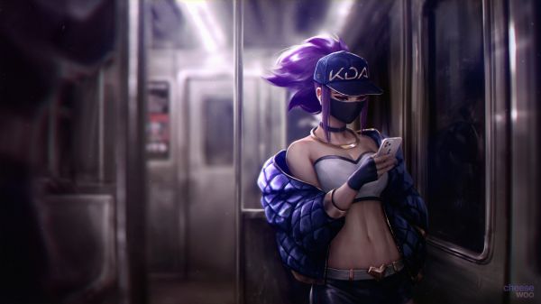 Isaac Liew cheesewoo,kda,Akali League of Legends,KDA Akali,League of Legends,digital art