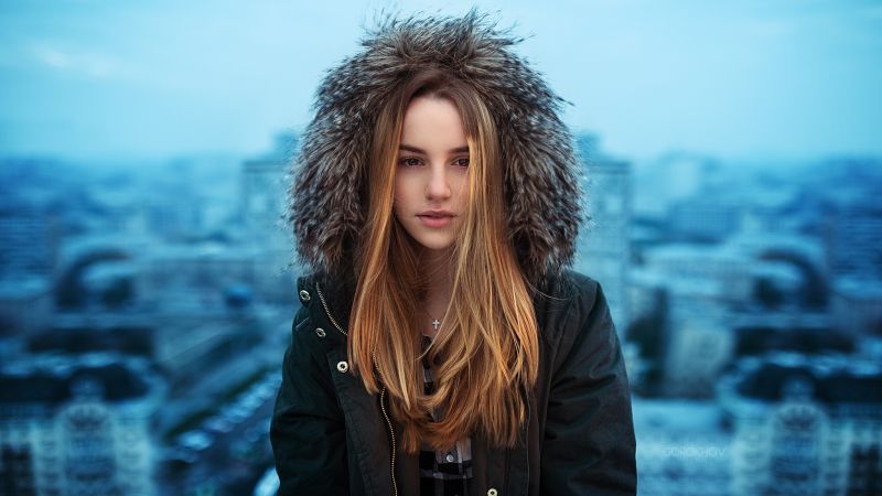 donne, modello, ritratto, fotografia, viso, capelli lunghi