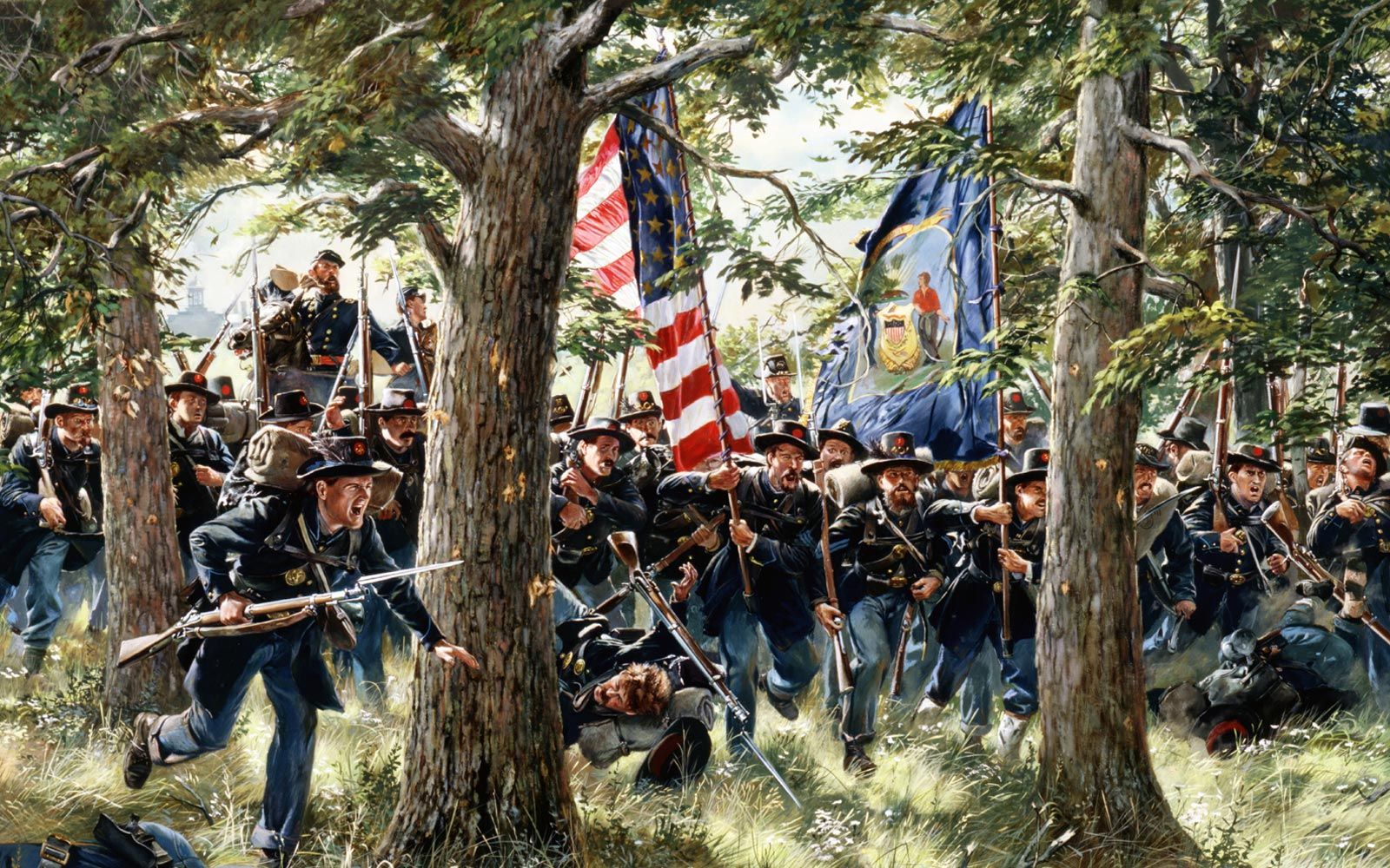 vlajka, rostlina, strom, vojenské osoby, vojenské uniformě, čepice, military organization, vojenská kamufláž, voják, událost, pól, armáda, jednotný, dav, válečný, public event, pěchota, Posádka, dějiny, tým, oddíl, organizace, Vlajka Spojených států amerických, povstání, půda, zálesí, mariňáci