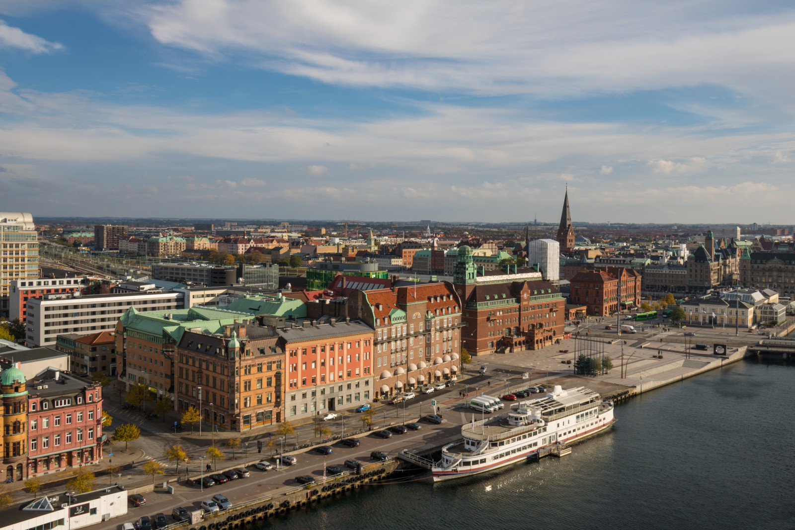 hav, by, bybilledet, bygning, køretøj, skyline, kyst, flod, havn, by, panorama, stadion, downtown, byggnad, malmø, Havn, milepæl, byområde, vandveje, menneskelig bosættelse, luftfotografering