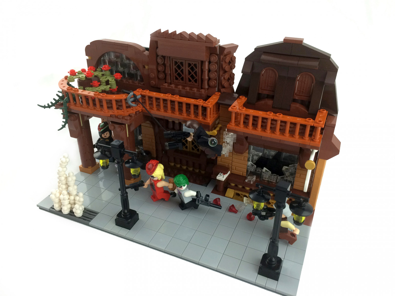 Bat-man, kočičí žena, Žolík, LEGO, Steampunk, Gotham, Hračka, klenoty, Zvyk, zločin, Bruce, plynové světlo, bojovník, minifigure, wayne, Harley Quinn, Kyle, super hrdinové, loupež, Selina, commissionergordon