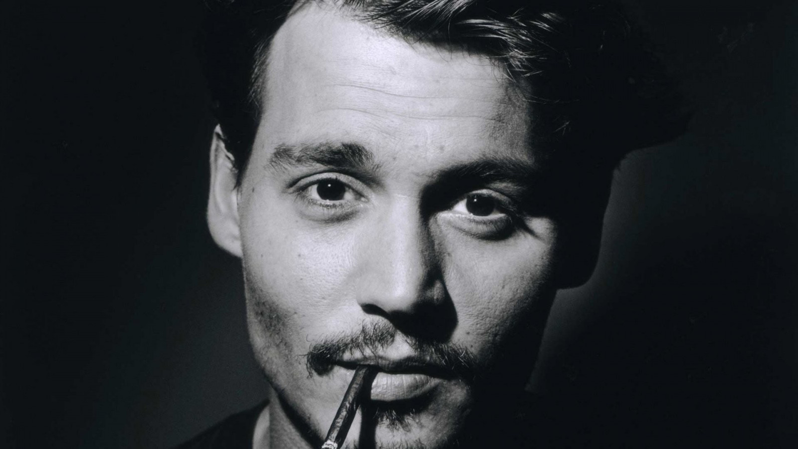 muži, tvář, bílý, Černá, černobílý, portrét, fotografování, herec, vlasy, nos, hlava, Johnny Depp, muž, tma, účes, Černý a bílý, monochromatické fotografování, portrétní fotografie, Film noir, vousy