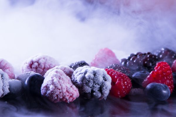 food, fruit, berries, dessert, snow, ice
