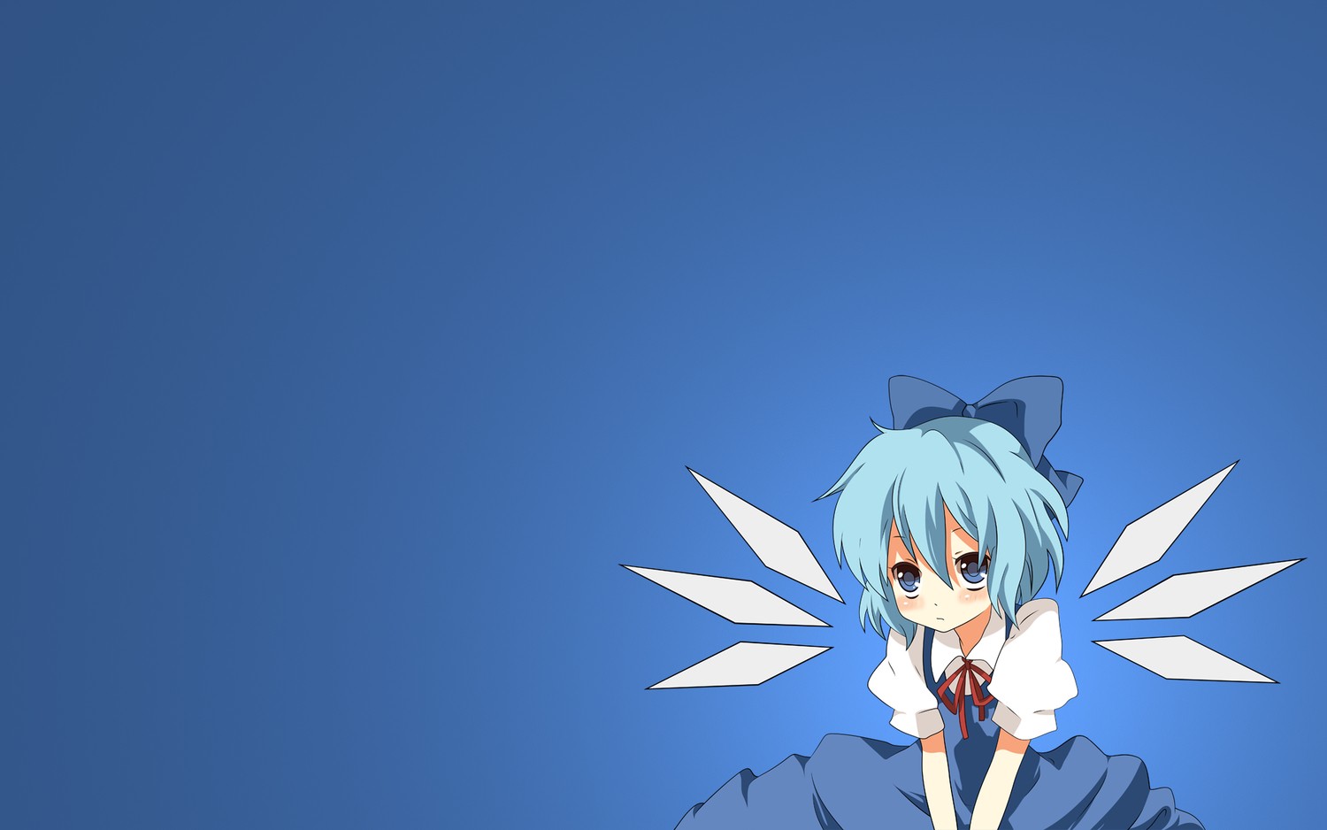 ilustrare, anime, fete anime, cer, Touhou, albastru, Cirno, captură de ecran, tapet de calculator