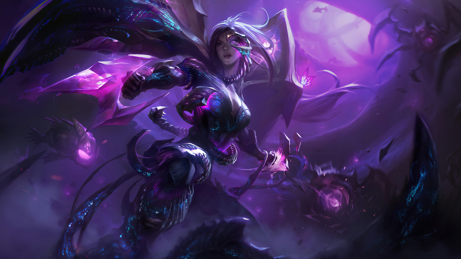 壁纸 : Kai Sa League of Legends, 视频游戏, GZG, 4k, 暴动游戏, 数字艺术, 英雄联盟, ADC, 阿德