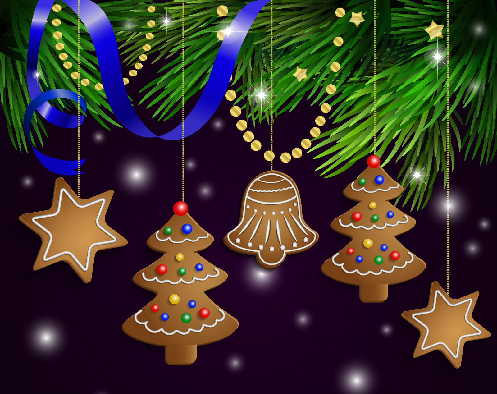 Wallpaper illustration, Christmas Tree, holiday, christmas decoration