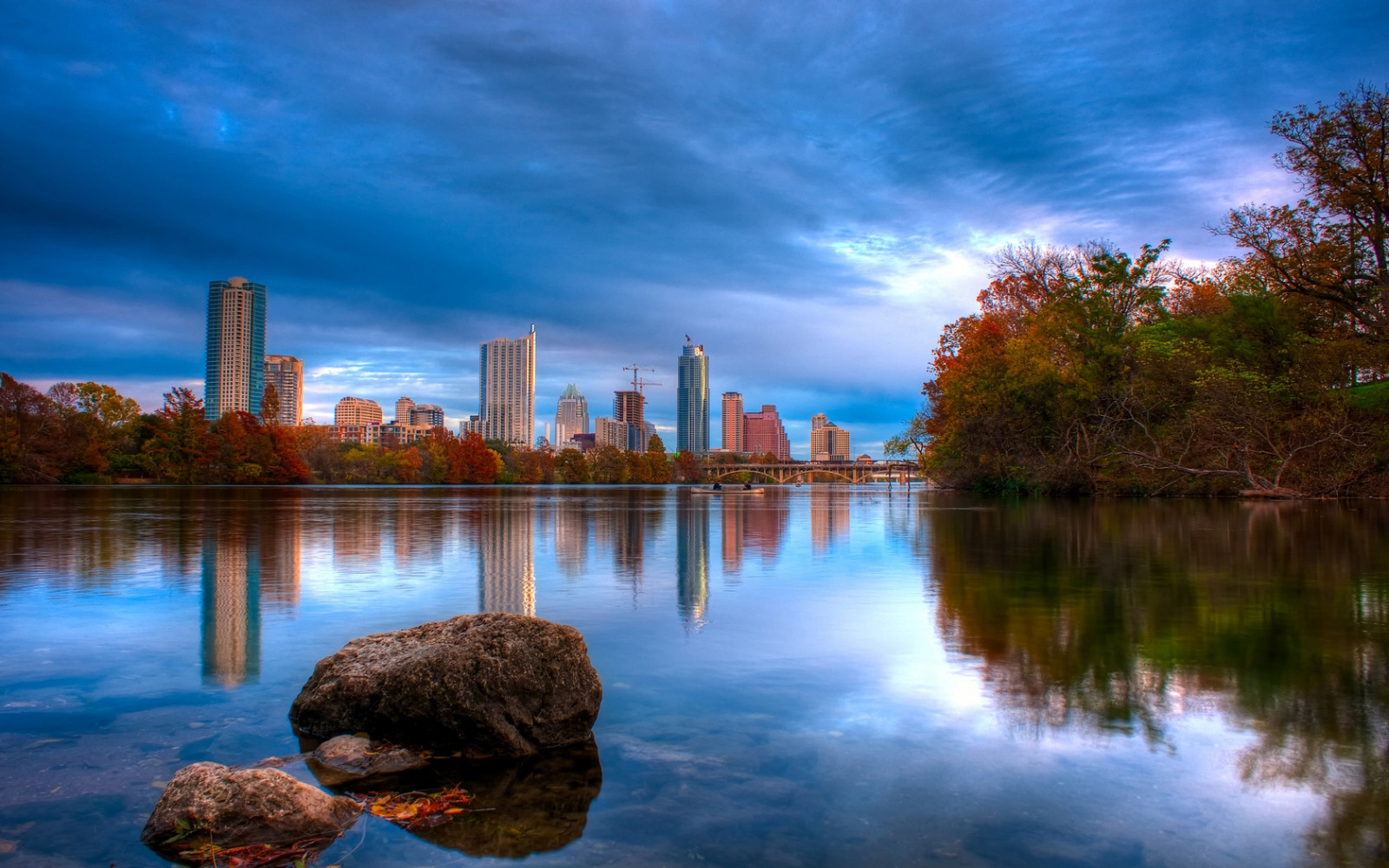Wallpaper : Austin, Texas, river, rocks, beach, trees, reflection ...