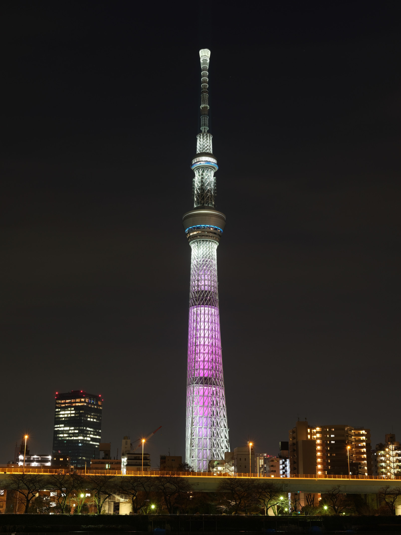 Japonsko, město, panoráma města, noc, architektura, panoráma, mrakodrap, věž, metropole, mai, Tokio, Fujifilm, jp, Skytree, osvětlené, osvětlení, fuji, Fujinon, gf, gf63mm, gf63mmf28rwr, gfx, gfx50s, mezník, Tokyo Sky Tree, Metropolitní oblast, lidské osídlení