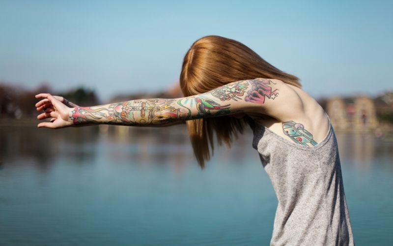 model, fotografování, tetování, modrý, slunečnímu záření, emoce model, fotografování, tetování, modrý, slunečnímu záření, emoce