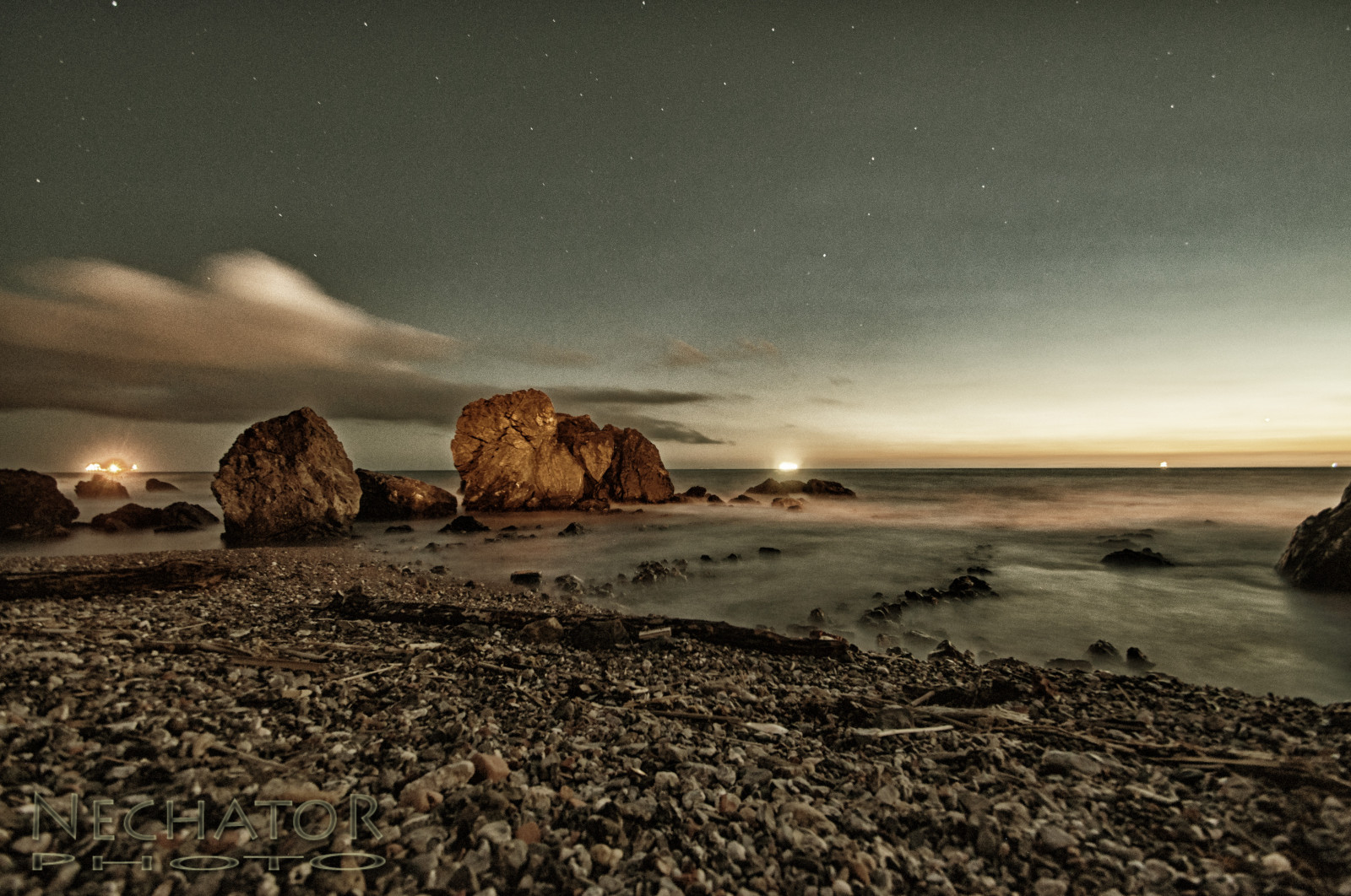 hav, Italien, strand, Nikon, ballerina, Nuvole, hoppe, Luna, cielo, toscana, navi, Livorno, notturna, notte, HDR, onde, lunga, Esposizione, Stelle, d90, scoglio, Antignano, Scie, platinumheartaward, Calasole