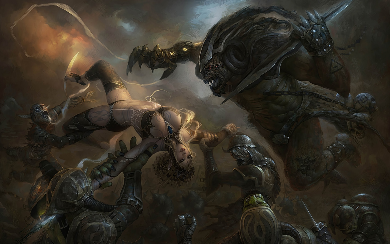 1920x1200 px, brnění, com, bytosti, strašidelný, temný, smrt, DeviantArt, zlo, fantazie, ženy, dívka, šotek, helma, hrůza, rytíři, kouzlo, netvoři, lidožrout, vězeň, vojáci, kopí, strašidelný, trejoeeee, bojovníci, zbraně, ženy