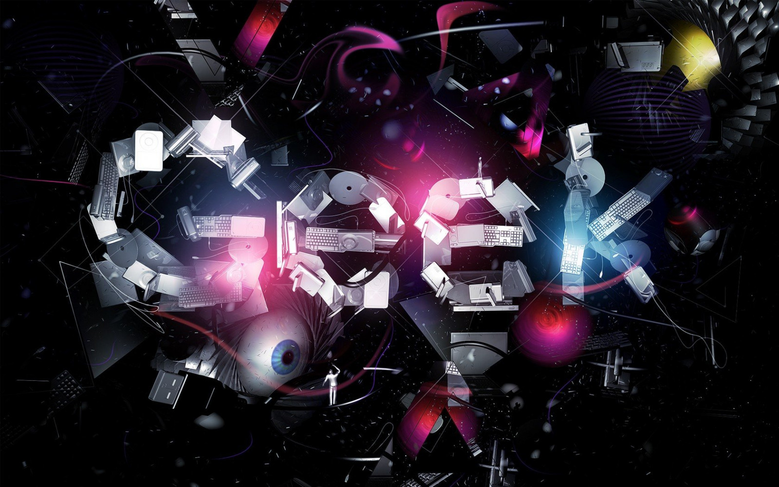 Wallpaper : 1680x1050 px, ART, code, digital, eyes, geek, technology ...