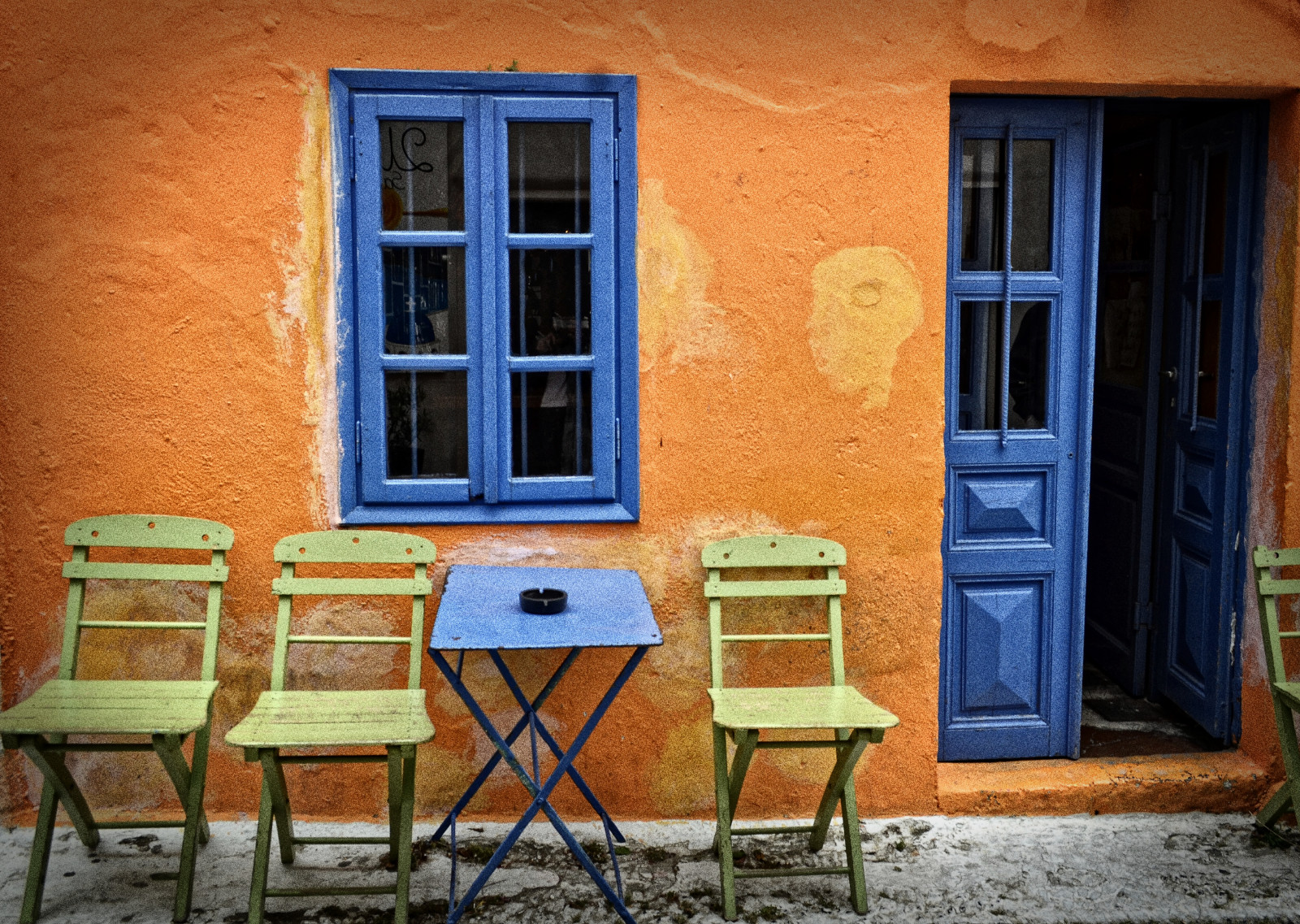 bar, Kafé, Nikon, catchycolours, Santorini, grekland, kornig, bluedoor, bord och stolar, ewahb, Orangevilla