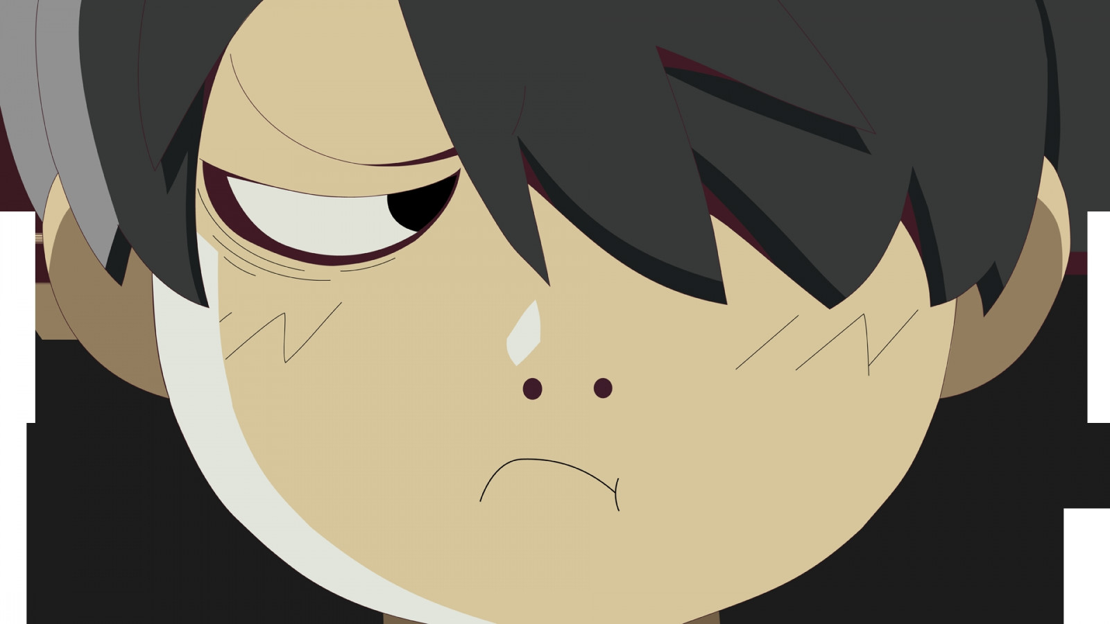 tvář, ilustrace, anime, kreslená pohádka, ofina, pusa, Araragi Koyomi, emoce, skica, Bakemonogatari, mangaka