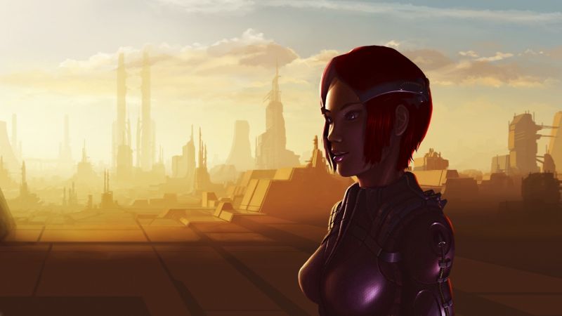 západ slunce, futuristický, umělecká díla, svítání, ráno, sci-fi západ slunce, futuristický, umělecká díla, svítání, ráno, sci-fi