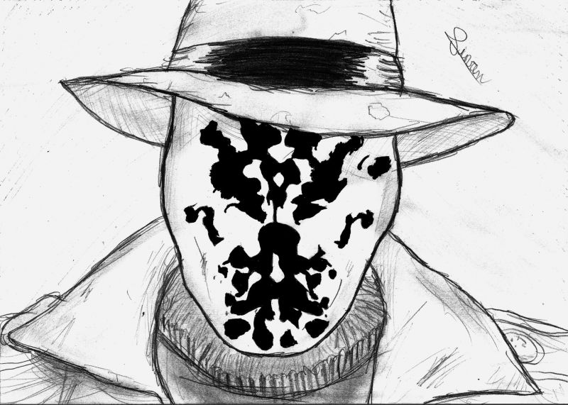 2048x1462 px, rysunek, Rorschach, Strażnicy