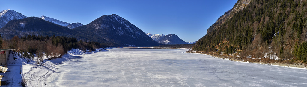 sníh, zima, Německo, panoráma, údolí, horský průsmyk, divočina, Alpy, Leica, Bavaria, plošina, hřbet, hora, počasí, sezóna, deutschland, piste, leicam, typ240, vidět, Schnee, bayern, oberbayern, Sylvensteisee, eis, horských reliéf, pohoří, únor, colorefexpro4, captureone10, leicasummilux50mmf14asph, Isar, klammbr CKE, niedrigwasser
