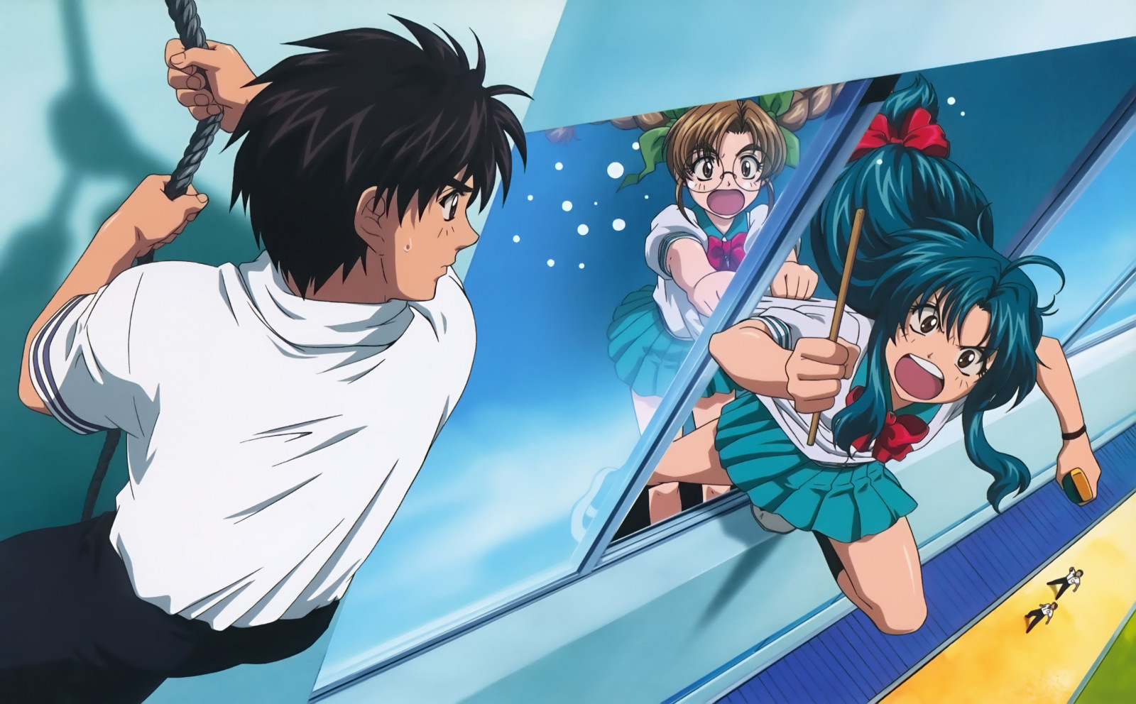 illustrazione, anime, cartone animato, Full Metal Panic, Sousuke Sagara, Chidori Kaname, i fumetti, immagine dello schermo, mangaka, fumetto