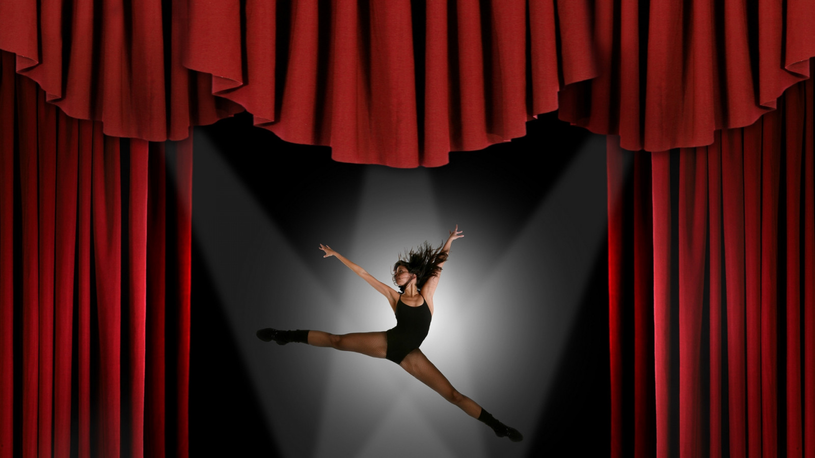 Wallpaper girl, gymnast, jump, performance 1920x1080 goodfon