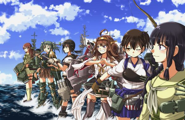 anime, Kantai Collection, Fubuki KanColle, Kongou KanColle, Kaga KanColle, Person