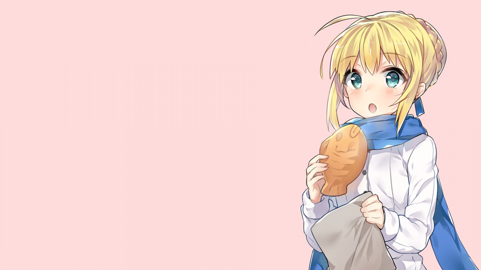 ilustrace, anime, anime dívky, kreslená pohádka, šátek, Šavle, pusa, osud Series, mangaka